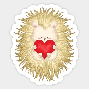 Hedgehog Love Sticker